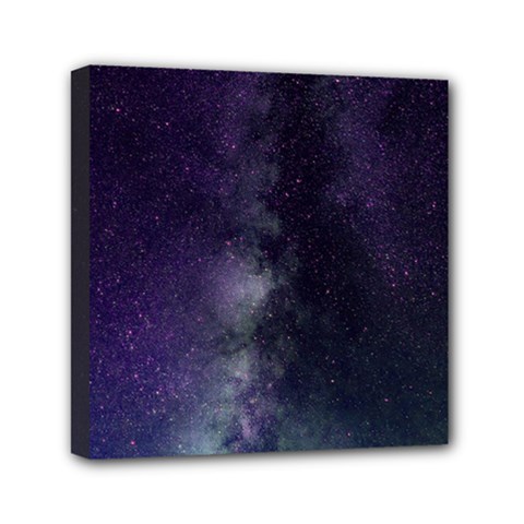 Galaxy Sky Purple Mini Canvas 6  X 6 