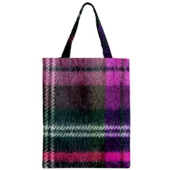 Pink Plaid Flannel Zipper Classic Tote Bag