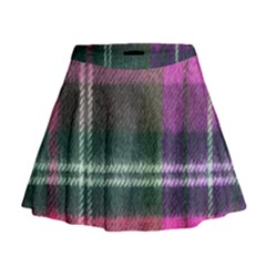 Pink Plaid Flannel Mini Flare Skirt by snowwhitegirl