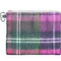 Pink Plaid Flannel Canvas Cosmetic Bag (XXXL) View1