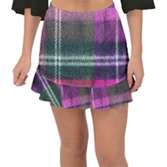 Pink Plaid Flannel Fishtail Mini Chiffon Skirt by snowwhitegirl