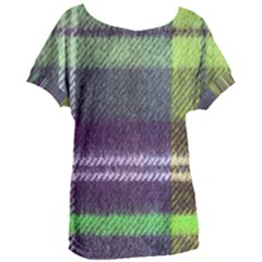 Neon Green Plaid Flannel Women s Oversized Tee by snowwhitegirl