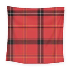 Red Plaid Square Tapestry (large)