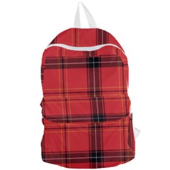 Red Plaid Foldable Lightweight Backpack by snowwhitegirl