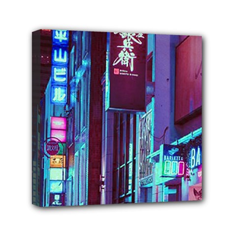 Japan City Mini Canvas 6  X 6 