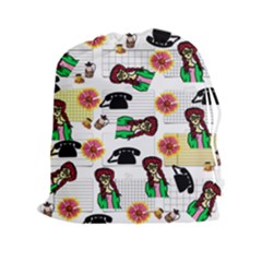 Office Girl Pattern Drawstring Pouch (xxl)