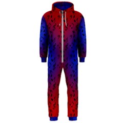 Red Music Blue Moon Hooded Jumpsuit (men)  by snowwhitegirl