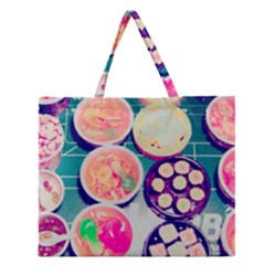 Ramen And Sushi Zipper Large Tote Bag