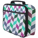 Zigzag Chevron Pattern Aqua Purple Full Print Lunch Bag View4