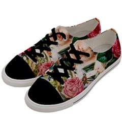 Little Girl Victorian Collage Men s Low Top Canvas Sneakers