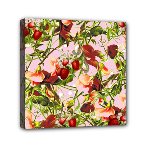 Fruit Blossom Pink Mini Canvas 6  X 6 