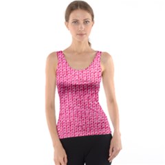 Knitted Wool Bright Pink Tank Top by snowwhitegirl