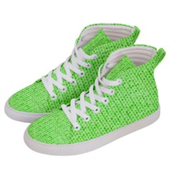 Knitted Wool Neon Green Women s Hi-top Skate Sneakers by snowwhitegirl