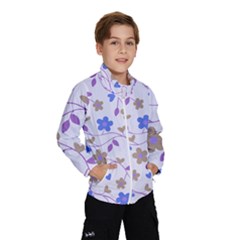 Blue Vintage Flowers Windbreaker (kids)