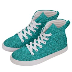 Aqua Glitter Women s Hi-top Skate Sneakers