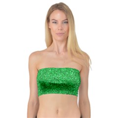 Green Glitter Bandeau Top