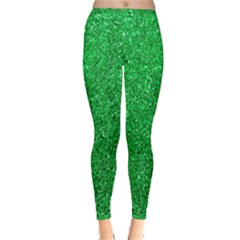 Green Glitter Inside Out Leggings by snowwhitegirl