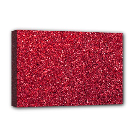 Red  Glitter Deluxe Canvas 18  X 12  