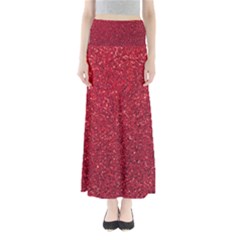 Red  Glitter Full Length Maxi Skirt by snowwhitegirl