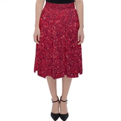 Red  Glitter Folding Skater Skirt by snowwhitegirl