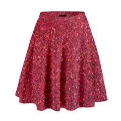 Red  Glitter High Waist Skirt by snowwhitegirl