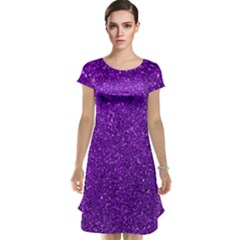 Purple  Glitter Cap Sleeve Nightdress