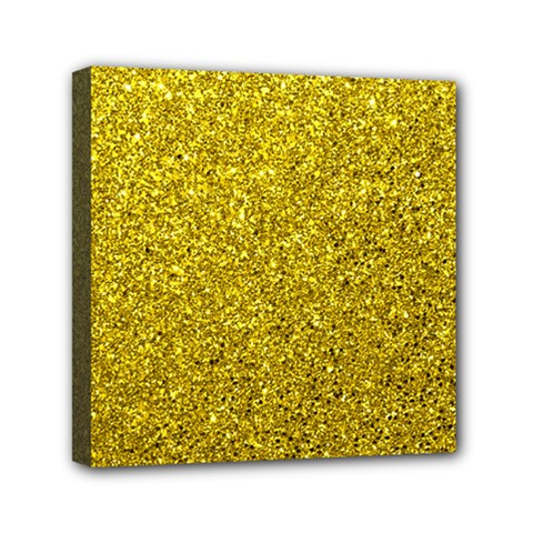 Gold  Glitter Mini Canvas 6  X 6 
