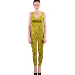 Gold  Glitter One Piece Catsuit