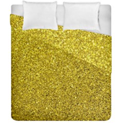 Gold  Glitter Duvet Cover Double Side (california King Size) by snowwhitegirl