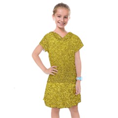 Gold  Glitter Kids  Drop Waist Dress