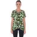 Brownish Green Camo Cut Out Side Drop Tee View1