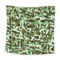 Brownish Green Camo Square Tapestry (large)