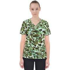 Brownish Green Camo Scrub Top by snowwhitegirl