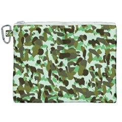 Brownish Green Camo Canvas Cosmetic Bag (xxl) by snowwhitegirl