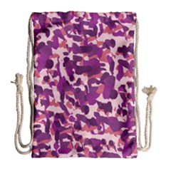 Pink Camo Drawstring Bag (large) by snowwhitegirl