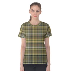 Yellow Plaid Women s Cotton Tee