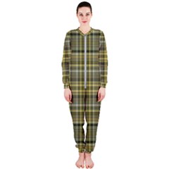 Yellow Plaid Onepiece Jumpsuit (ladies) 