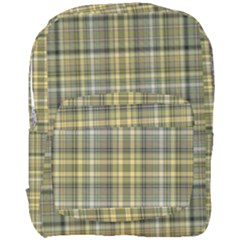 Yellow Plaid Full Print Backpack