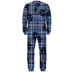 Blue  Plaid Anarchy Onepiece Jumpsuit (men) 