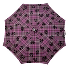 Pink  Plaid Anarchy Straight Umbrellas