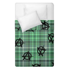 Green  Plaid Anarchy Duvet Cover Double Side (single Size)