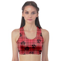 Red Plaid Anarchy Sports Bra