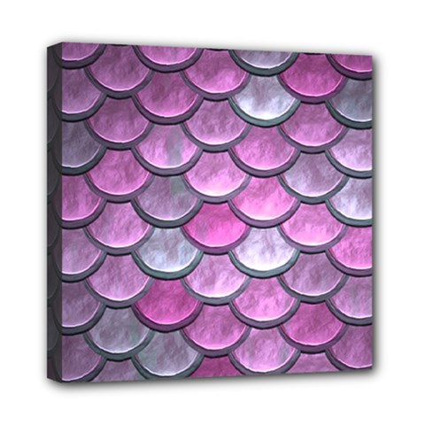 Pink Mermaid Scale Mini Canvas 8  X 8  by snowwhitegirl