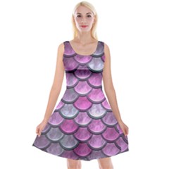 Pink Mermaid Scale Reversible Velvet Sleeveless Dress by snowwhitegirl