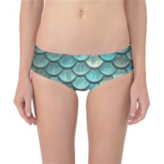 Aqua Mermaid Scale Classic Bikini Bottoms