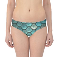 Aqua Mermaid Scale Hipster Bikini Bottoms by snowwhitegirl