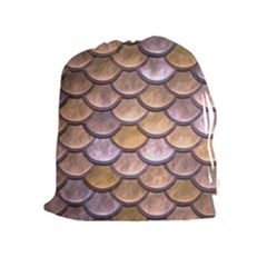 Copper Mermaid Scale Drawstring Pouch (xl) by snowwhitegirl