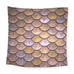 Copper Mermaid Scale Square Tapestry (large)