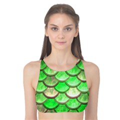 Green Mermaid Scale Tank Bikini Top