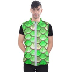 Green Mermaid Scale Men s Puffer Vest by snowwhitegirl